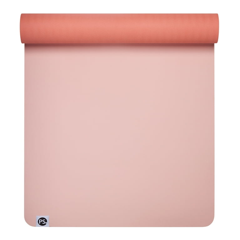 Popsugar 6mm PVC Printed Oval-Stripe Pink Rose Yoga Mat, 24x68