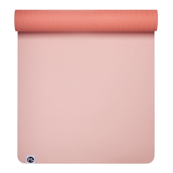 Popsugar 6mm PVC Printed Oval-Stripe Pink Rose Yoga Mat, 24x68 Inch