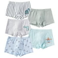 thumbnail image 1 of POPTEM Boys Boxer Briefs Excavator Graphics Cotton Underwear 5-Pack Size 8, 1 of 7