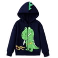 thumbnail image 1 of POPTEM Boys Hoodies Dinosaur Zip Up Jacket Hooded Sweatshirt Cotton Boys Clothes 6T, 1 of 8