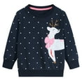 thumbnail image 1 of POPTEM Girls Christmas Sweatshirt Crewneck Long Sleeve Shirts Kids Christmas Clothes Size 7, 1 of 7