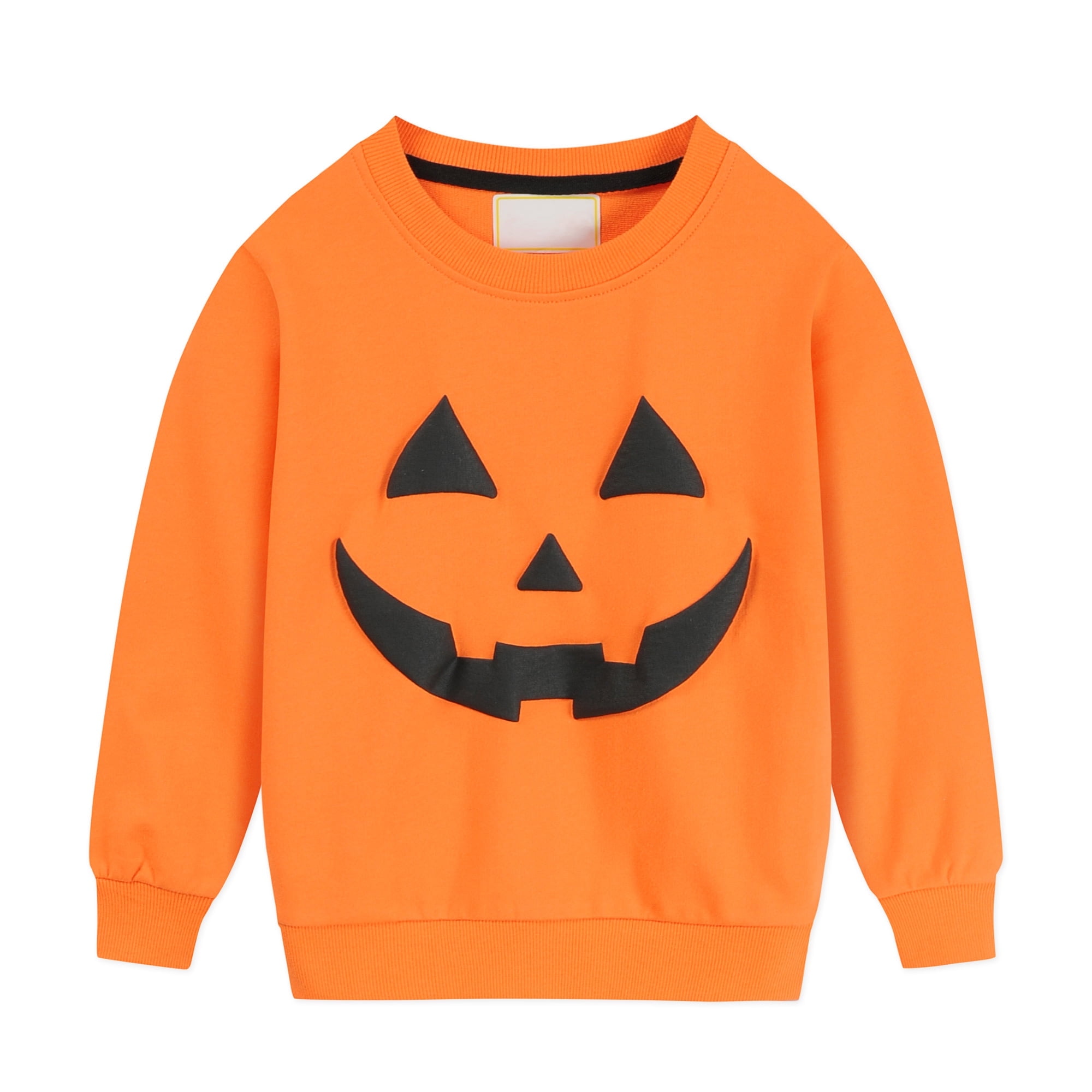 Kids Orange Moon Sweatshirt – Halloween Full Moon Graphic Toddler & Youth Pullover