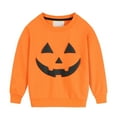 thumbnail image 1 of POPTEM Kids Halloween Sweatshirt Pumpkins Long Sleeves Shirt for Kids Orange 7T, 1 of 6