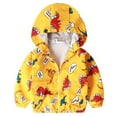 thumbnail image 1 of POPTEM Toddler Boy Jacket Hooded Casual Long Sleeve Zip Up Windbreaker Yellow 4T, 1 of 8