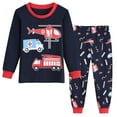thumbnail image 1 of POPTEM Toddler Boy Pajamas Long Sleeves Helicopter Pjs Cotton Sleepwear 2-Piece 3T, 1 of 8