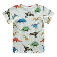 thumbnail image 1 of POPTEM Toddler Boy T-Shirts Dinosaur Graphic Tee Short Sleeves Summer Tops Grey 3T, 1 of 7