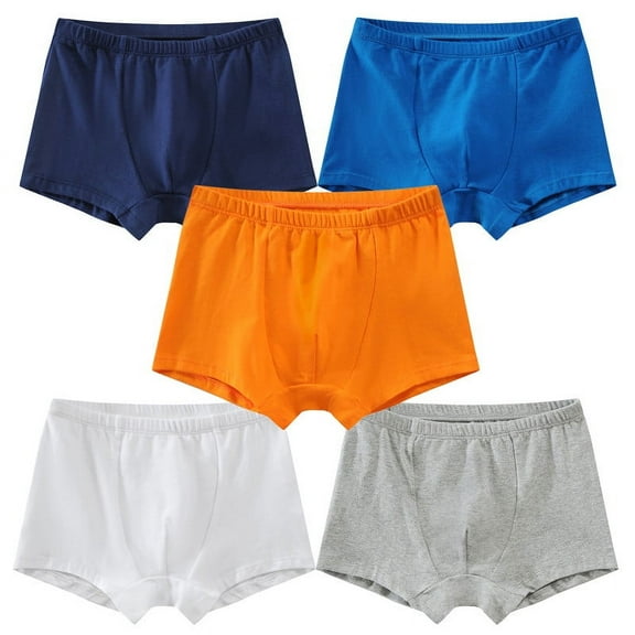 POPTEM Toddler Boys Briefs Soft Underwear Cotton Boxer Shorts Underpants 5-Pack 5T