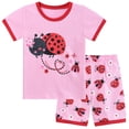 thumbnail image 1 of POPTEM Toddler Pajamas Girls Ladybug Pjs Short Sleeve Cotton Sleepwear Sets 2-Pieces Pink 4T, 1 of 8
