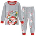 thumbnail image 1 of POPTEM Toddler Christmas Pajamas Santa Graphic Kids Holiday Sleepwear 2-Piece Gray 4T, 1 of 8