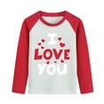 thumbnail image 1 of POPTEM Toddler Valentines Day Shirt Girls Long Sleeve Top Crewneck Cotton Baby Clothes Red 4T, 1 of 5