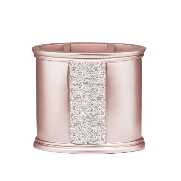 Popular Bath Blush Sinatra Bath Decor Accessories, Premium, Durable, Acrylic Resin, Eco-Friendly Toothbrush Holder (4"H x 5"W x 1"D)