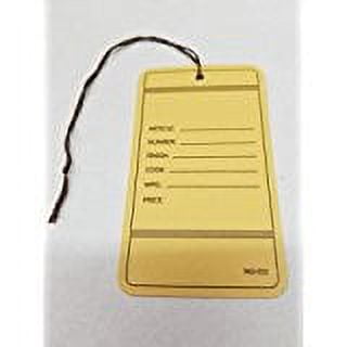 POPULAR FURNITURE TAG, 2.25"X 3.875",13PT BUFF BROWN CARD STOCK, BOX OF 500, STRUNG