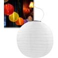 thumbnail image 1 of POPUQS White Solar Powered Outdoor Hanging Lanterns, Chinese Traditional 12 Inch, 1 of 7