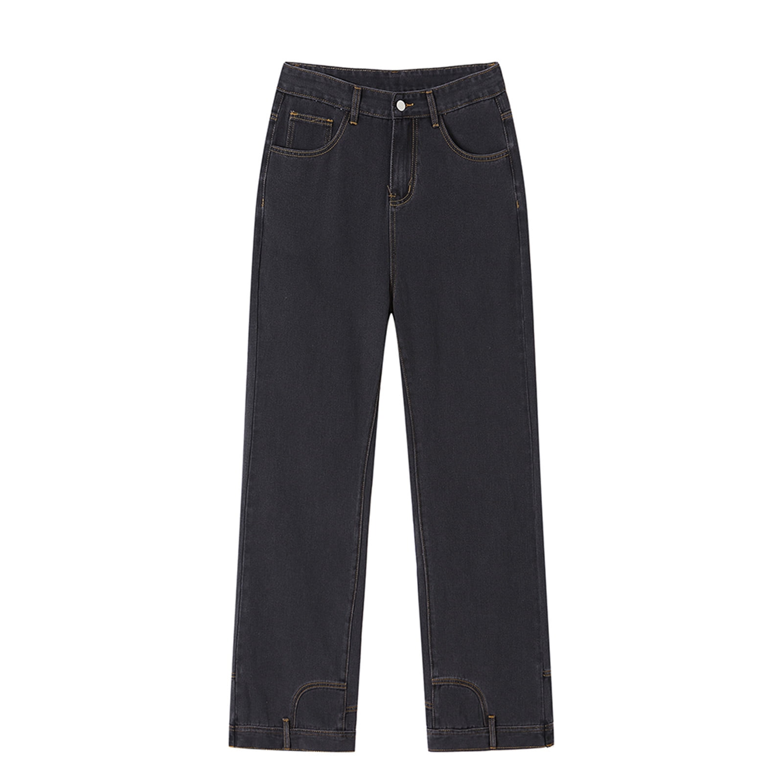 POQWTERT Men's Jeans 2024 New Jeans Personality Pants Wear Personality