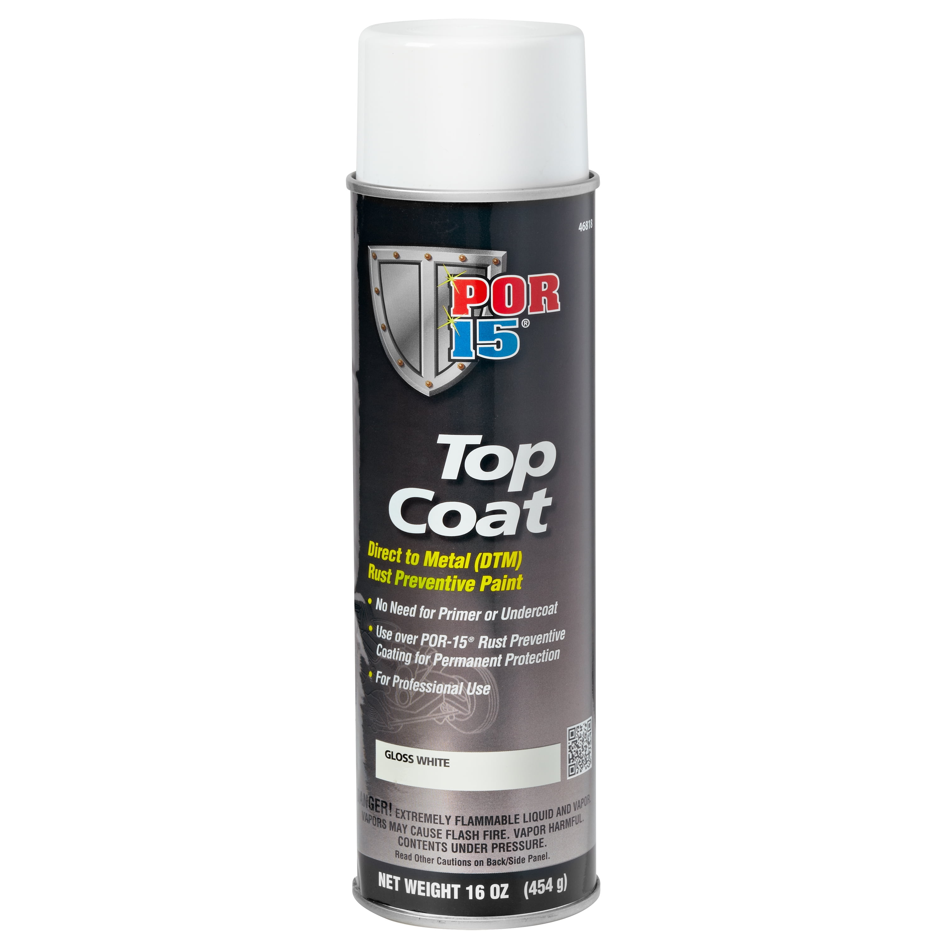 POR-15 POR-46818 Top Coat, Gloss White, 16 oz Spray