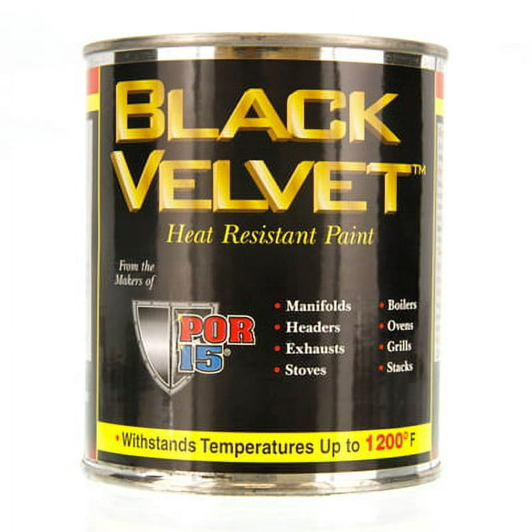 POR 15 BLACK VELVET Heat Resistant Paint 8 oz. POR15 44116 