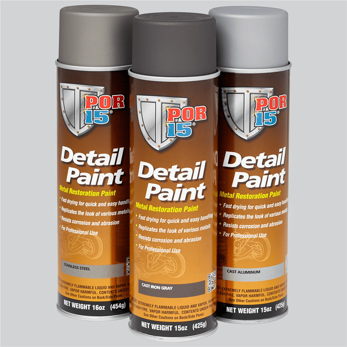 POR-15 INC 41618 Metal Restoration Paint, 15 oz Aerosol Can, Cast Aluminum