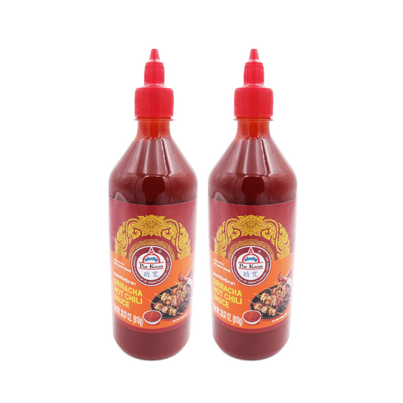 POR KWAN Sriracha Large Hot Chili Sauce | Authentic Thai Flavor | Spicy & Tangy | Ideal for Grilling, Dipping & Pho