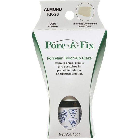 Fixture Fix Porcelain Repair Glaze Almond KK-28 - Ceramic Gloss Finish - 15CC, Brown