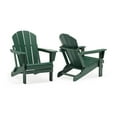 thumbnail image 1 of PORCHSIDE Outdoor Folding Adirondack Chair (Set of 2), Dark Green, 1 of 10