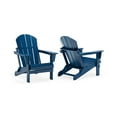 thumbnail image 1 of PORCHSIDE Outdoor Folding Adirondack Chair (Set of 2) for Garden Patio, Navy Blue, 1 of 9