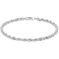 thumbnail image 1 of PORI JEWELERS 14K Gold 4MM Diamond Cut Rope Chain Bracelet - Sizes 7"-8" - Choose Your Color…, 1 of 4