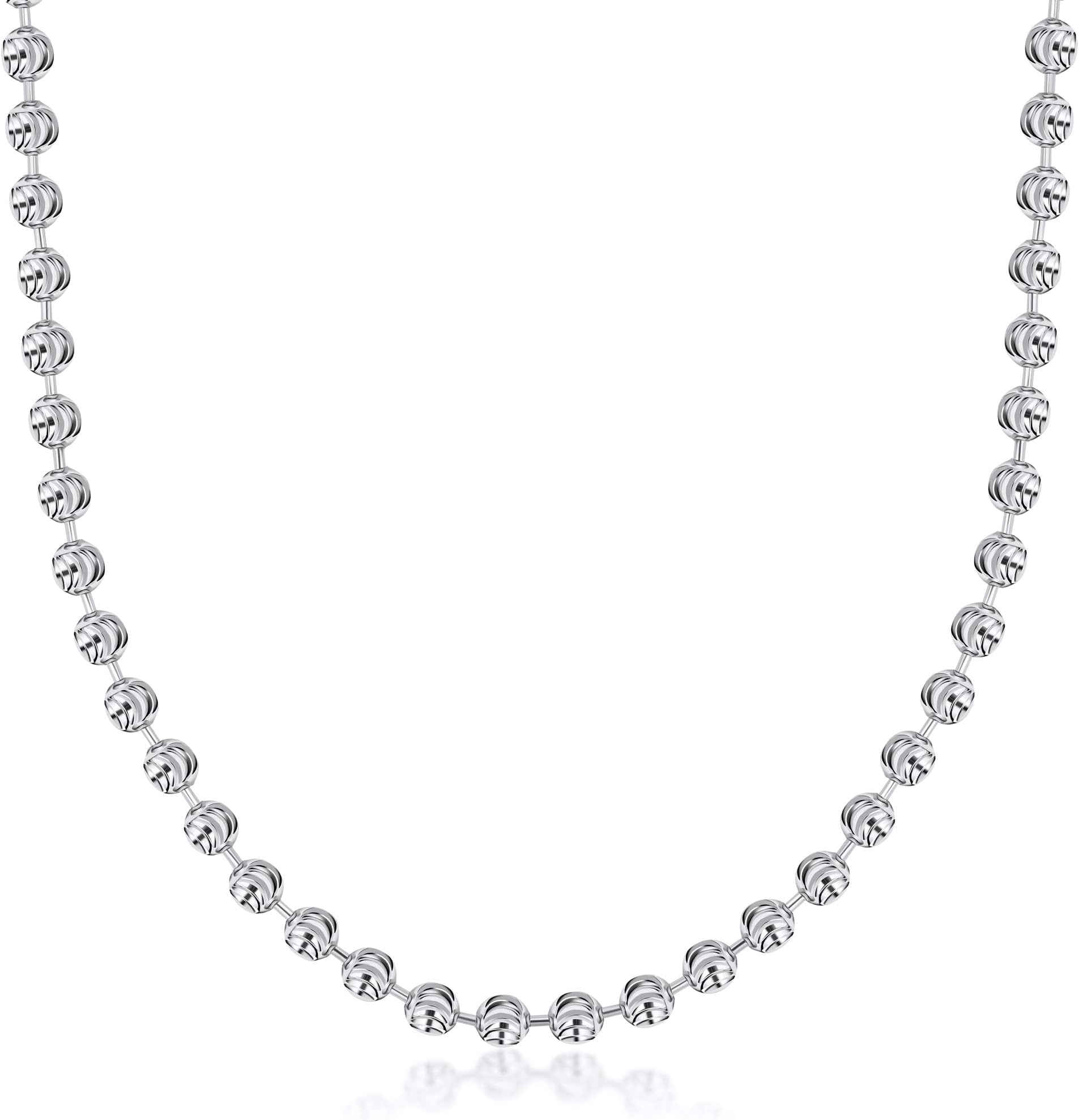 PORI JEWELERS スターリングシルバー 2mm ダイヤモンドカット ロープチェーンネックレス イタリア製 PORI JE 並行輸入品