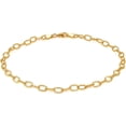 thumbnail image 1 of PORI JEWELERS 925 Sterling Silver 4.5mm Filo Chain Link Anklet - Available in Silver or Yellow, 1 of 6