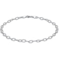 thumbnail image 1 of PORI JEWELERS 925 Sterling Silver 4.5mm Filo Chain Link Anklet - Available in Silver or Yellow, 1 of 6