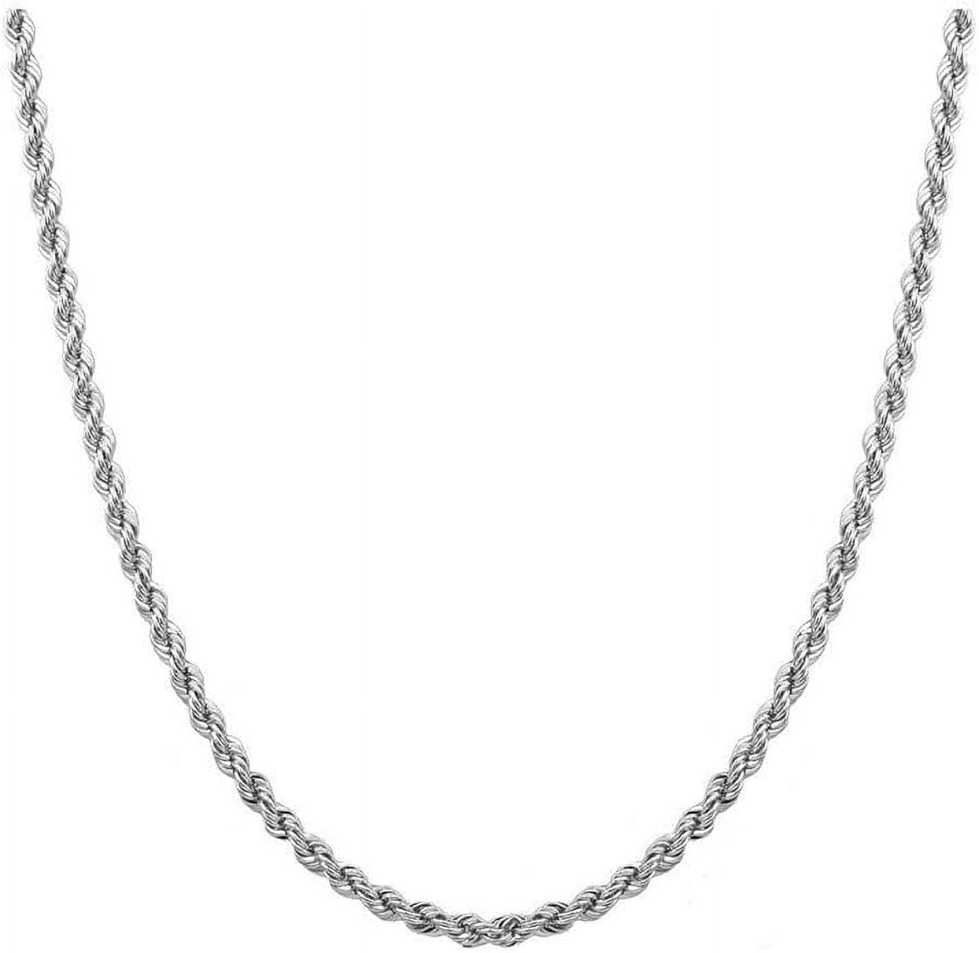 PORI JEWELERS Sterling Silver 1.7mm diamond cut rope chain necklace- Made In Italy