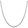 thumbnail image 1 of PORI JEWELERS Sterling Silver 3.7mm diamond cut rope chain necklace- Made In Italy, 1 of 7