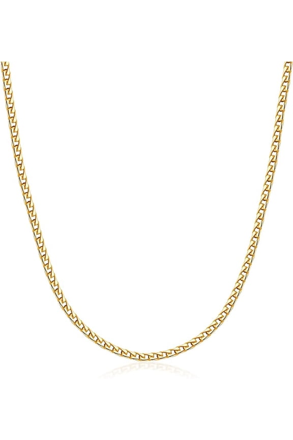 Sterling Silver Italian 2.5MM Solid Franco Square Box Link Chain Bracelet