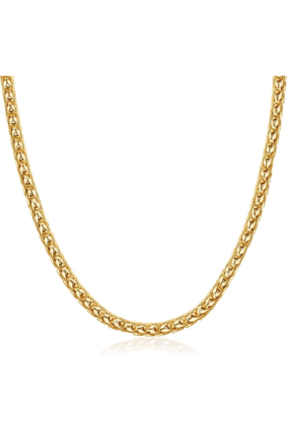 Sterling Silver Italian 2.5MM Solid Franco Square Box Link Chain Necklace