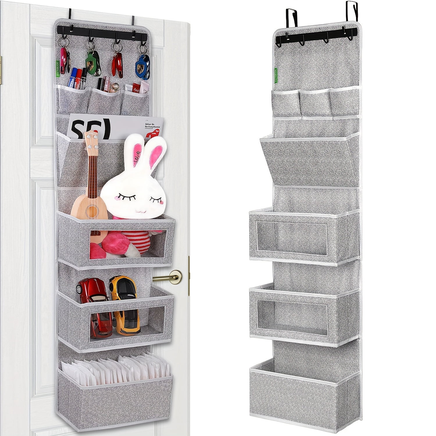 PORK All-in-One Over the Door Storage Organizer with Window View ...