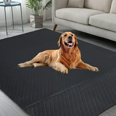 PORK Extra-Large Waterproof Dog Mat - Reusable  Washable Pet Pad For Medium To Large Breeds - Ideal For Training & Housebreaking - Durable Polyester With Cotton Fill - Black Gift