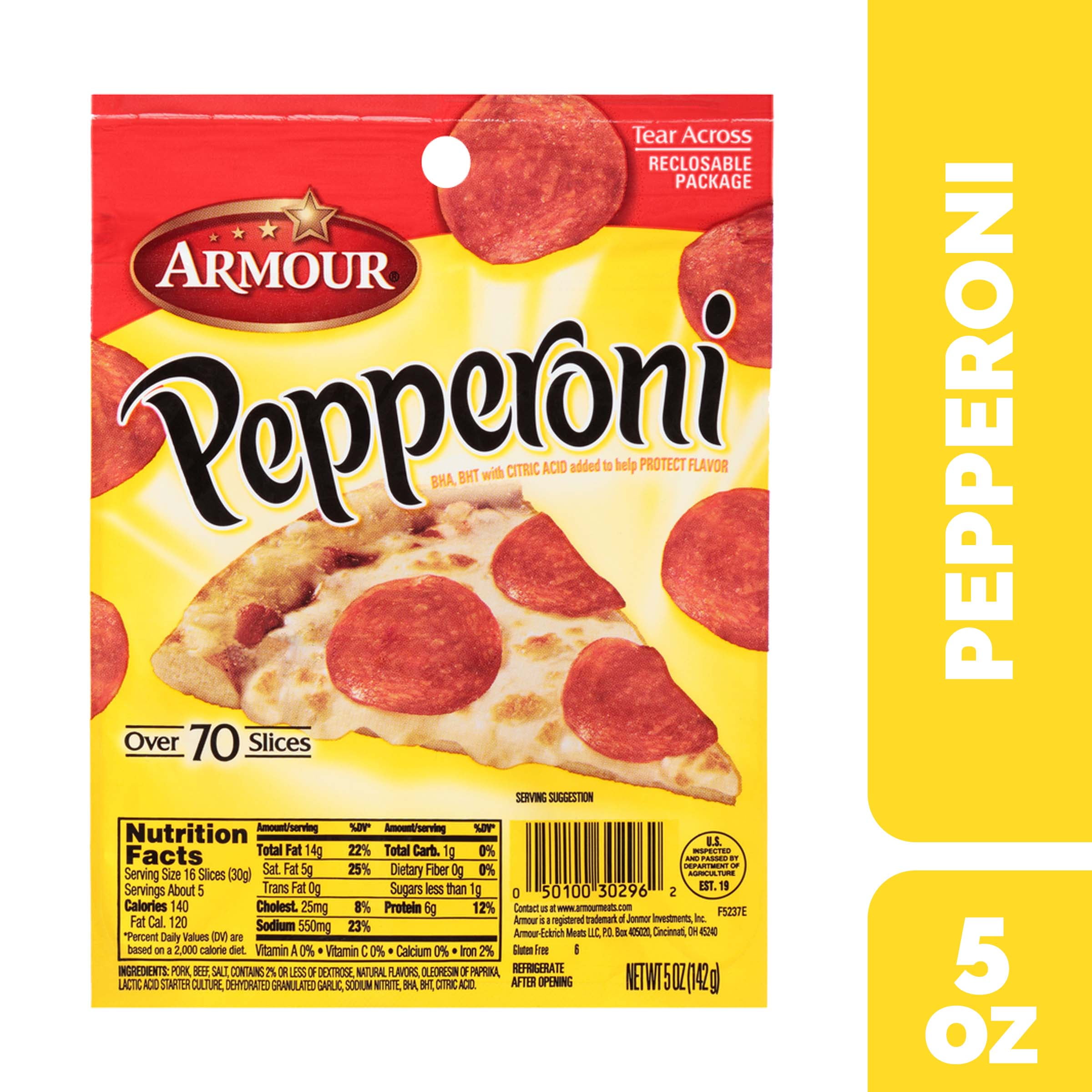 Armour Pepperoni Slices, 5 oz Bag - Walmart Business Supplies