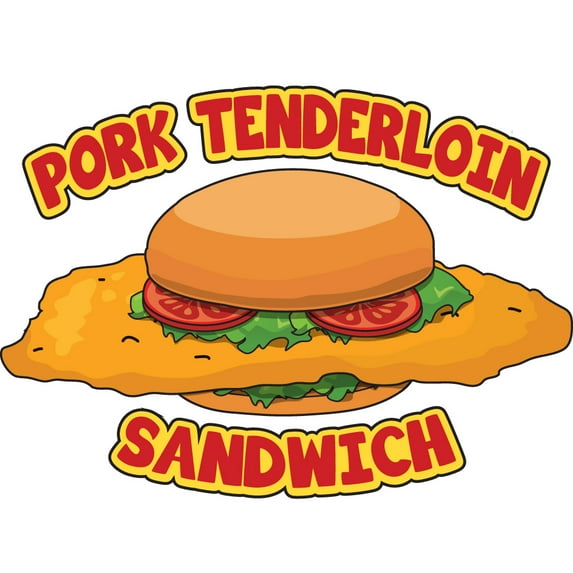 PORK TENDERLOIN SANDWICH 48" Concession Decal sign cart trailer stand sticker equipment