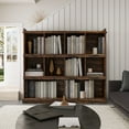 thumbnail image 1 of PORKISS 3 Tier Bookshelf, Wooden Bookcase with 10 Cube Storage Organizer, Freestanding Open Bookshelf for Bedroom, Living Room, Office, Espresso, 1 of 9