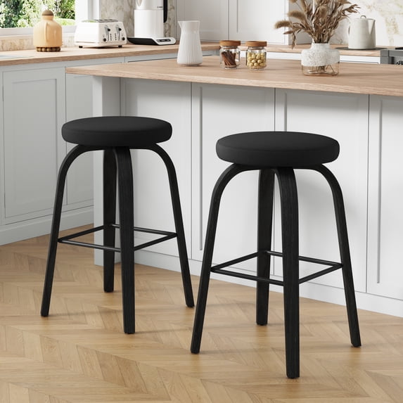 PORKISS 360° Swivel Bar Stools Set of 2, 30