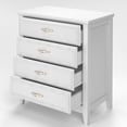 thumbnail image 1 of PORKISS 4 Drawer Dresser, Wooden Chest of Drawers for Bedroom with Sturdy Frame, Modern Storage Cabinet with Metal Handle for Adults, Entryway, Hallway, White, 1 of 11