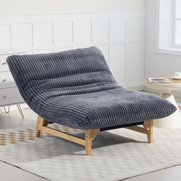 PORKISS Bean Bag Chair for Adults, Comfy Sofa Bean Bag Couch Lounge Soft Corduroy Material Furniture Gift High-Quality Lazy Sofa, Casual Single Sofa, Dark Grey