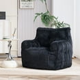 thumbnail image 1 of PORKISS Bean Bag Chairs, Soft Tufted Foam Lazy Sofa with Corduroy Fabric for Dorm Bedroom Living Room, Single Leisure Accent Sofa Chair for Adults Teens, Black, 1 of 13