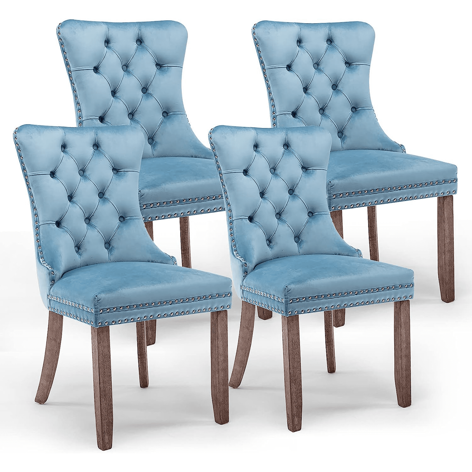 PORKISS Dining Chairs Set of 4, Upholstered HighEnd Tufted Dining Room
