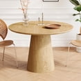thumbnail image 1 of PORKISS Round Dining Table, Wood Kitchen Table for 4, Farmhouse Table for Kitchen, Dining Room, Wood, 1 of 9