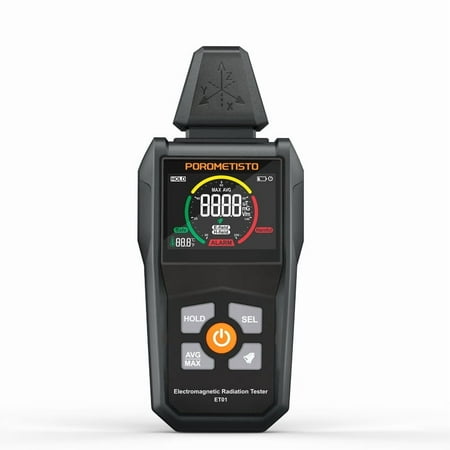 POROMETISTO ET01 Electromagnetic Radiation Tester 3 IN 1 Precision EMF Meter Electromagnetic Radiation Detector with Three-axis