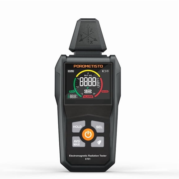POROMETISTO ET01 Electromagnetic Radiation Tester 3 IN 1 Precision EMF Meter Electromagnetic Radiation Detector with Three-axis