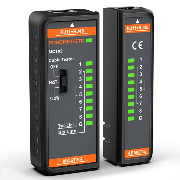 MCT01 4-in-1 Network Cable Tester,Ethernet Tester with PoE,NCV,Ethernet Cable Tester with Flashlight/Sound Alarm,Circuit Tracer for Line Continuity/QC/PoE/Telephone Line Testing