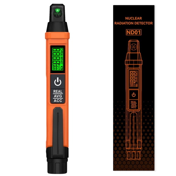 POROMETISTO ND01 Portable Nuclear Radiation Detector Pen REAL/AVG/ACC Geiger Counter for Beta Particles/-Rays/X-Rays Testing
