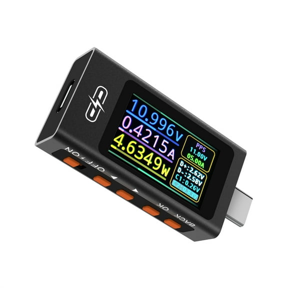 POROMETISTO-UT01C USB Type-C Tester Voltmeter Ammeter 4-30V 0-12A 240W HD Display Current Voltage Monitor PD3.1/QC4.0+/PPS Fast Charge Detection Trigger