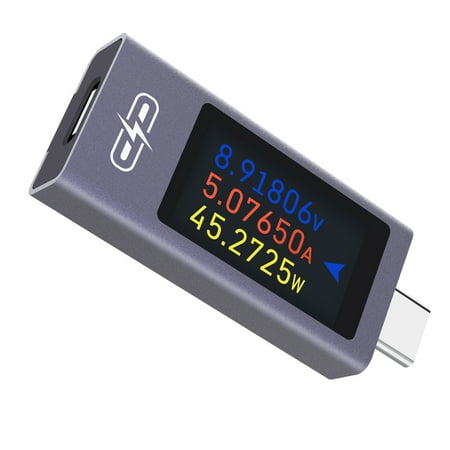 POROMETISTO UT03C USB Tester Multimeter, 360W Type-C Power Meter with Bidirectional IN/OUT, QC/PD/PPS Fast Charging Test, 30V/12A Real-Time Voltage Current Monitor, TFT Display, Capacity Recorder